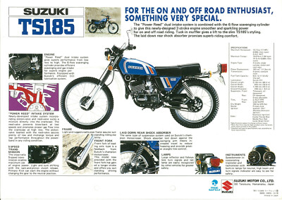SUZUKI Brochure TS185 N TS185N 1979 Sales Catalog REPRO | eBay