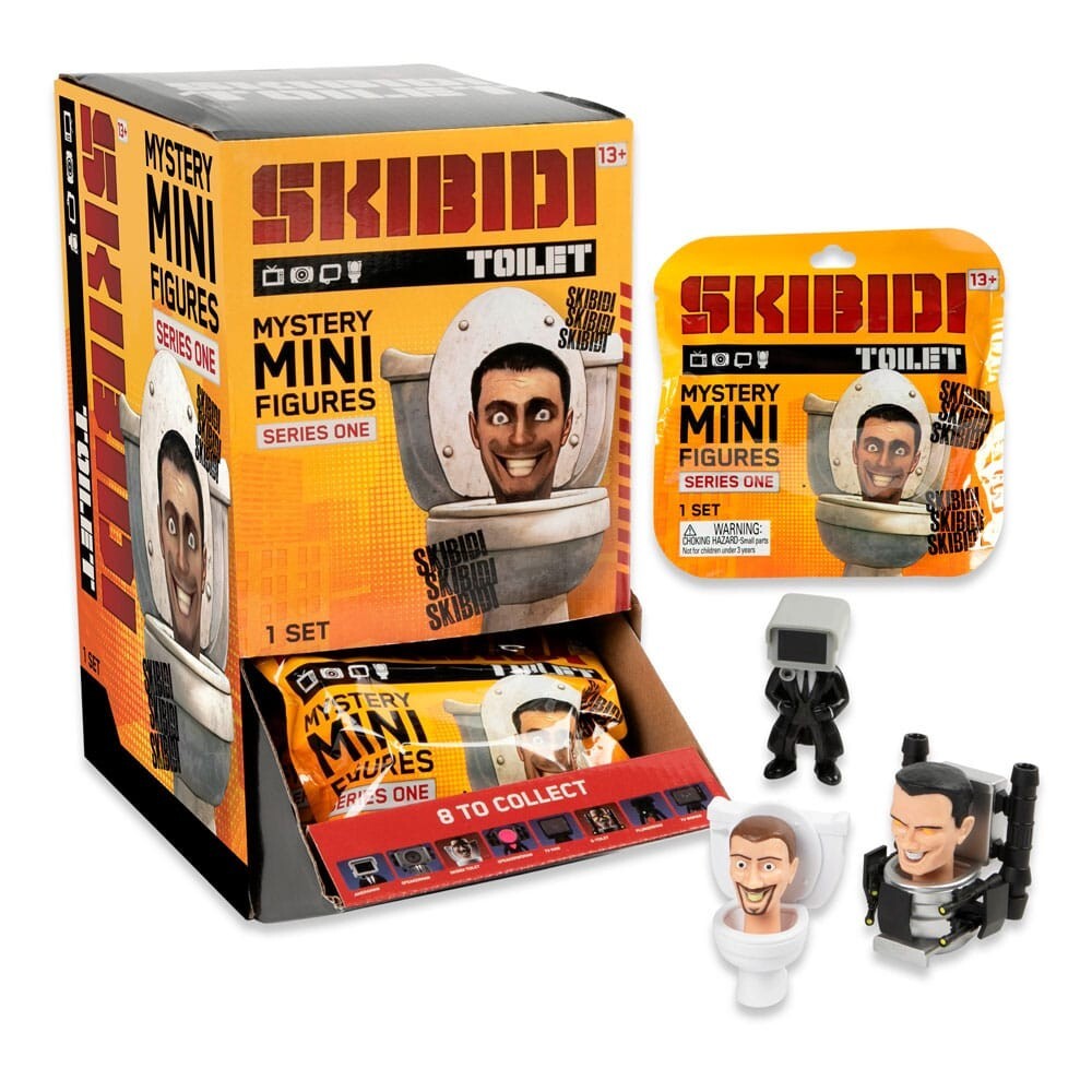 Skibidi Toilet présentoir 24 mini-figurines Series 1 en plastique rigide de 6cm