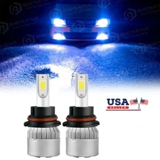 Ice Blue 8000K 9007/HB5 COB LED Headlight Bulbs Conversion Kit High Low Beam US
