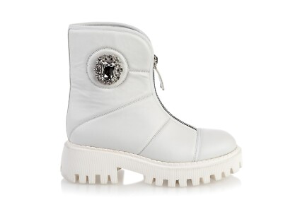 Authentic Loriblu Leather Italian Designer Bootie White New Collection