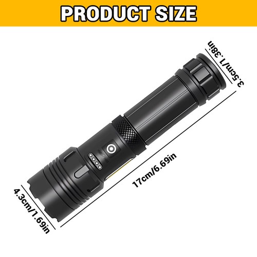 1000000 Lumens Super Bright LED Tactical Flashlight Rechargeable LED Work Light - Bild 12 von 13