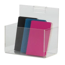 Slatwall Bin 7" L x 4 ½”  x 4 ½” D Clear Acrylic Plastic Display