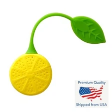 Lemon Shape Silicone Leaf Loose Tea Infuser Filter Strainer Ball 