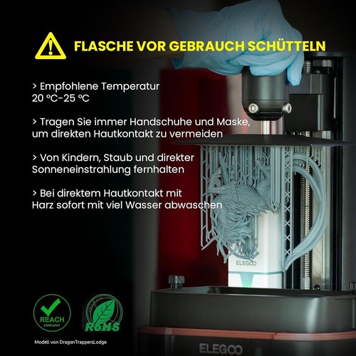 ELEGOO UV Resin 405nm Photopolymerharz ABS-Like Harz für 3D Drucker 1KG - Bild 2 von 11