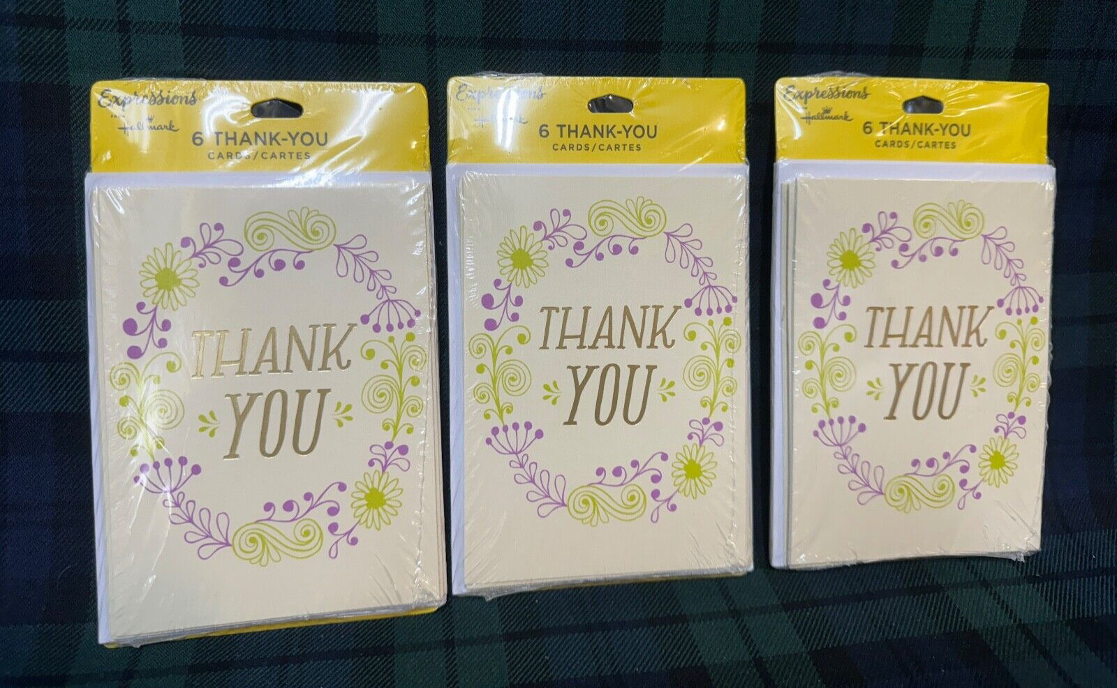 3 Hallmark Expressions Thank You Cards with Envelopes 6 Pack Stevan Pasero