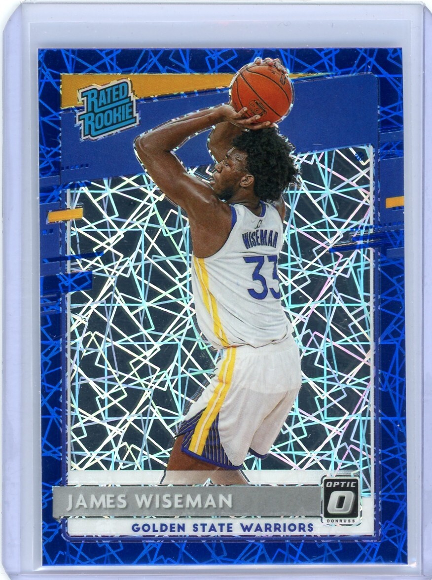 2020-21 Donruss Optic James Wiseman Warriors Rated Rookie Blue Velocity Prizm