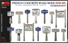 MiniArt French Concrete Road Signs, Normandy ...