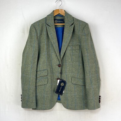 Oxford Tweed Jacket Womens 16 Green Check Wool Sporting Shooting Hacking Hunting