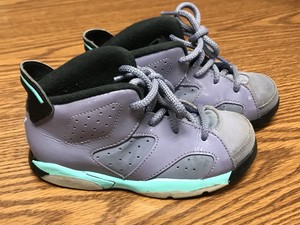 Nike 645127 508 Jordan 6 Retro Púrpura Negro Zapatos Tenis Niño Talla 10 C  | eBay