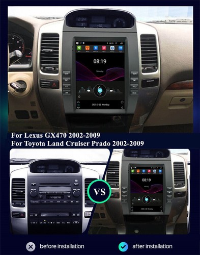 9.7" Android 11.0 Stereo Radio GPS Navi Wifi Head Unit For Lexus GX470 2002-2009 - Foto 5 di 12