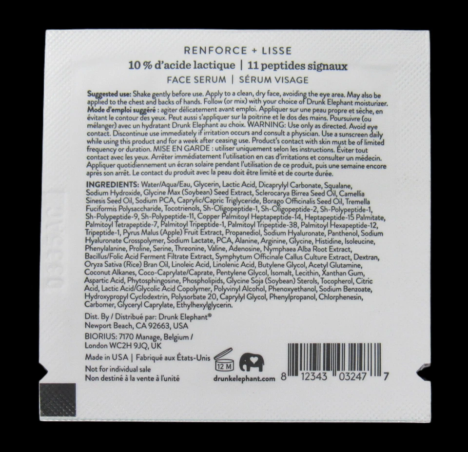 NEW CASE OF 1,000 Packets 1.5ml Drunk Elephant Protini Powerpeptide Resurf Serum - Image 3 of 4