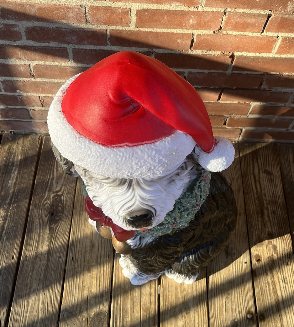 2.5 ft LED PreLit Christmas Santa Sheep Dog with colored lights Blow