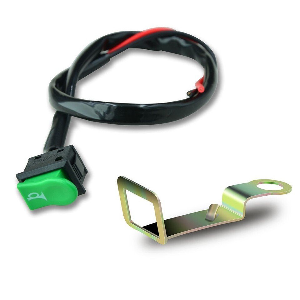 Sturdy Green Push Horn Switch Button Handlebar Refit Horn Switch For