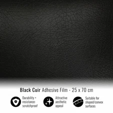 Adhesive Film for Car Wrapping Skin Leather Black 25 x 70 cm