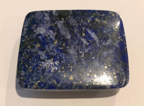 280 CT NATURAL BLUE LAPIS LAZULI - EMERALD CUT CABOCHON ~ 50mm x 41.5mm x 13mm - Picture 5 of 9