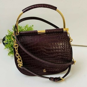 ralph lauren embossed leather bag