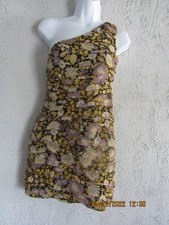 Zara nwt sz S mini bodycon sparkling one shoulder cocktail dress black w/gold