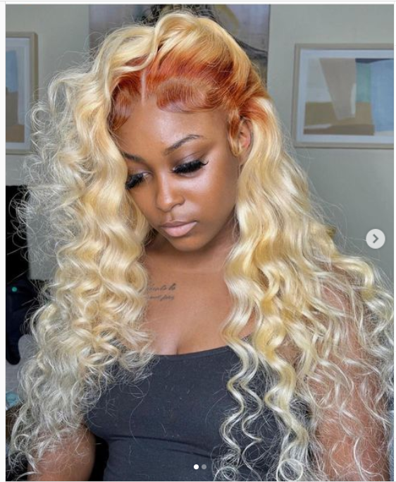 Blonde Beauty LaceFront Wig w4-26 inches!! Amazon.com : SFD Pink Blonde Lace Front Wig Human Hair 26  main image 4