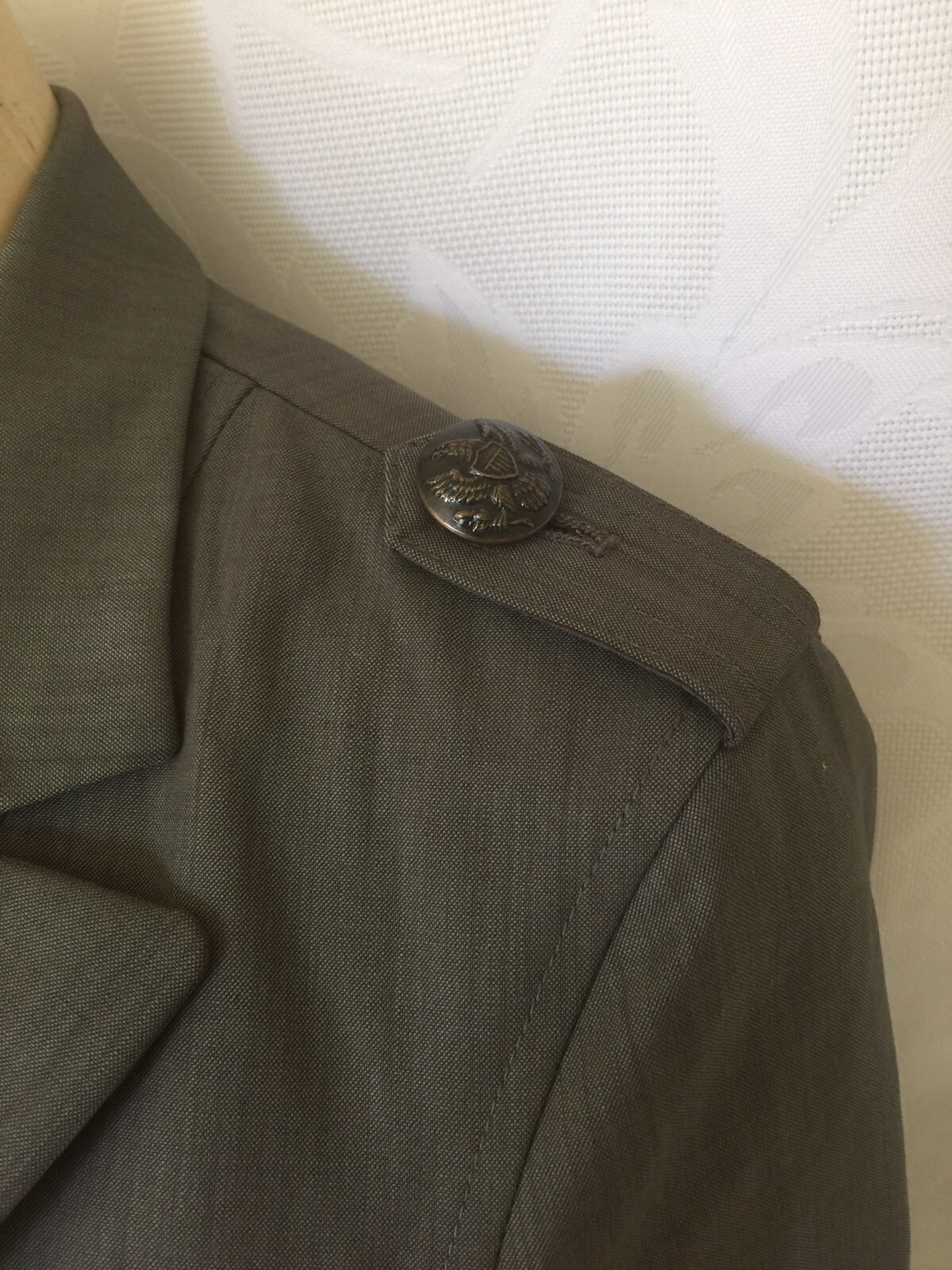 NWOT Elizabeth and James Blazer Military Jacket Button Down Gray Lined