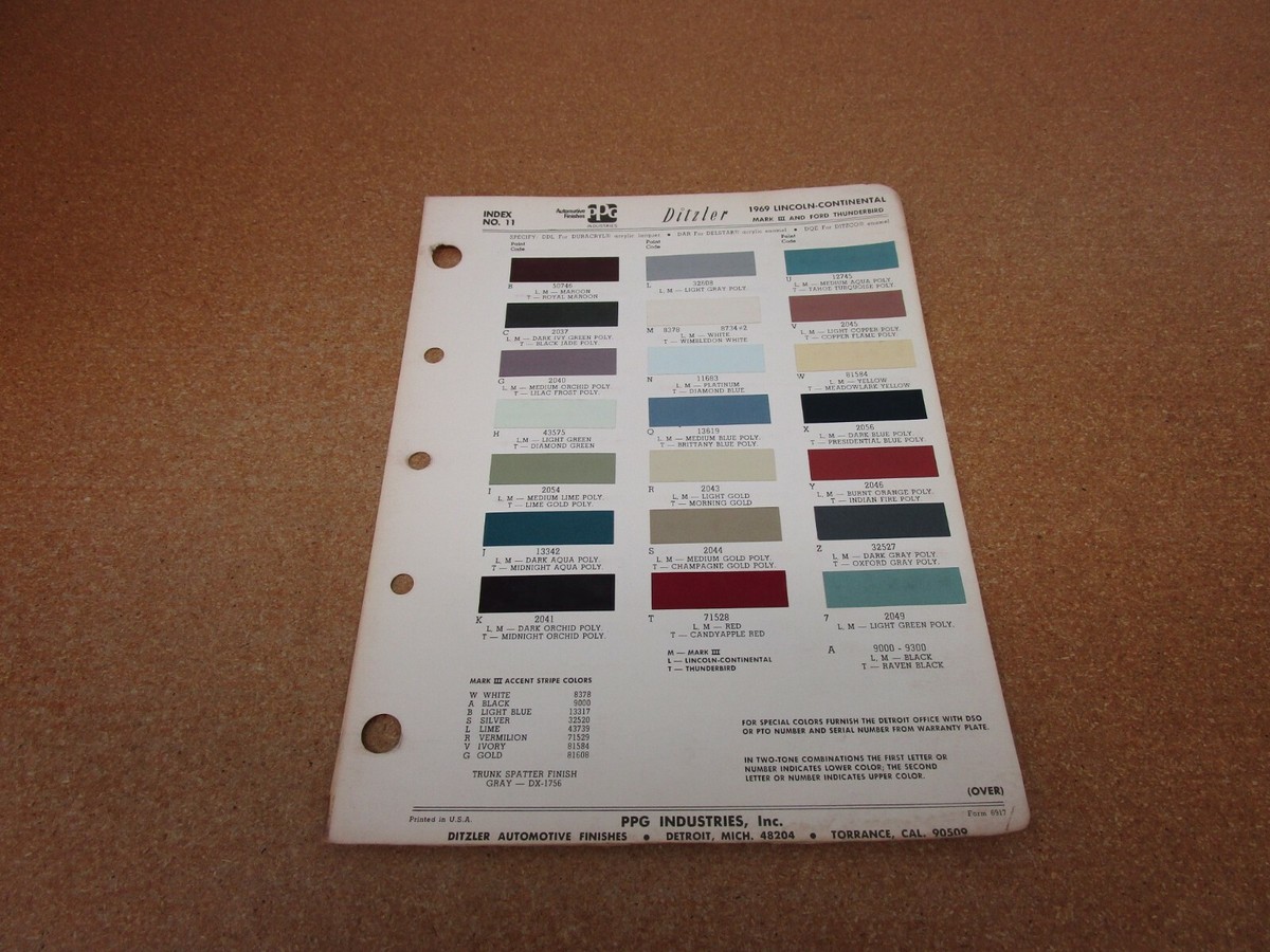1969 Ford Paint Color Chart Behr Paint Color Chart | 1968 Chevelle