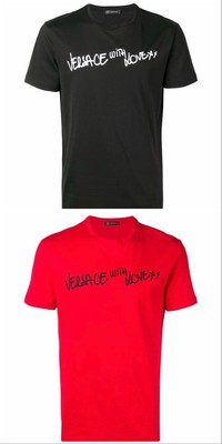 black and red versace shirt