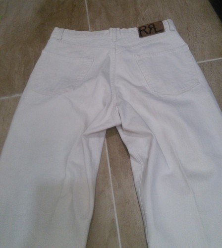 Pantalone plissettato vintage anni 90 uomo Doube R L RRL Ralph Lauren bianco panna 34x30 - Foto 5 di 11
