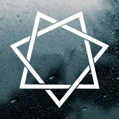 MINGLEWOOD TRADING Heptagram Vinyl Decal | Seven Sided Star Polygram Sacred Geometry | Sticker