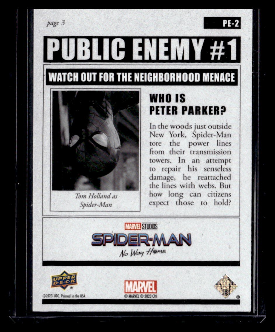 Upper Deck Spider-Man No Way Home Public Enemy #1 Red Foil Upper Deck Spider-Man No Way Home Public Enemy #1 Red Foil