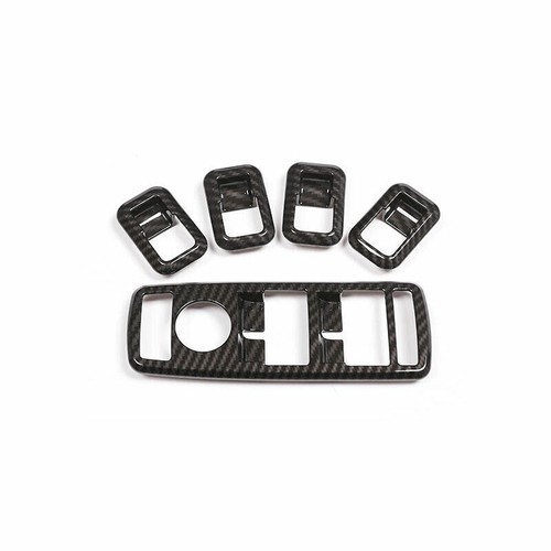 For Benz GLE GLS 2016-2019 ABS Carbon Fiber Window Lock Lift Panel Frame Trim 5X - Picture 11 of 12