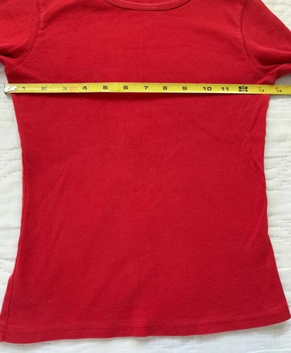 Old Navy Girls Red Long Sleeve Shirt Size M 100% Cotton Excellent Condition - Picture 6 of 12