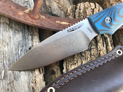 Bradford Guardian 4 Sabre Grind Stonewash M390 Black/Blue G10