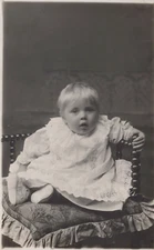 Vintage RPPC Postcard "Beautiful Baby-Fabulous Pose" United Kingdom never sent