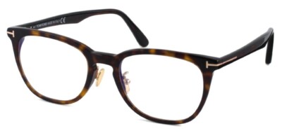 Tom Ford TF5780-D-B Tortoise 052 Plastic Eyeglasses Frame 52-19-145 Blue Block