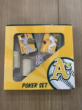 Oakland Athletics SGA Poker Set,cards, Chips And Cards,New In Box