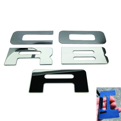 For 03-04 Cobra Stainless Bumper Letter Inserts BLACK CHROME new FREE SHIPPING