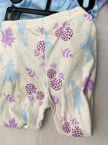 Disney Frozen Princess 4-Piece Cotton Pajama Set Blue/Purple Girl's 2T NWT - Picture 3 of 9