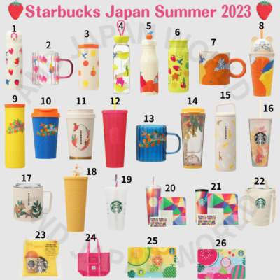 2023 Starbucks Japan Summer Collection Tumbler mug cup Animal Fruits | eBay