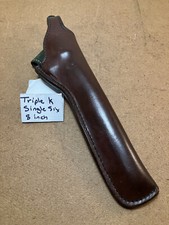 Triple K Holster for Single Six Revolver 8" Barrel Leather Vintage Cowboy Ruger