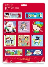 IG Design XAHGT209 Christmas Gift Tags Presents Wrapping Kids - Pack of 50