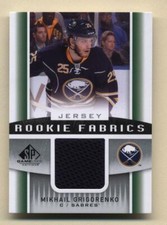 2013-14 SP Game Used Rookie Fabrics Mikhail Grigorenko Jersey (Sabres)