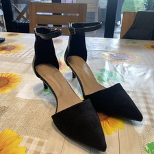 M&S Collection Women’s Suede And Patent Also And Strap 2 Inch Heel Size 36 UK 3