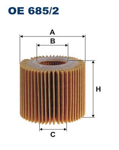 Filtron OE 685/2 ÖLfilter FüR Daihatsu, Lexus, Lotus, Perodua, Toyota-image