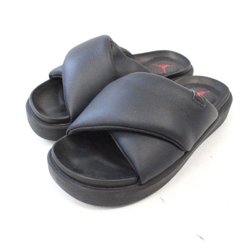 Herren Nike Air Jordan schwarz gepufft Slipper Schieber Pool Sandalen UK 6,5 P19