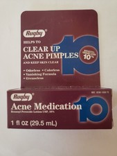 Rugby Acne Medication Pimple Treatment Benzoyl Peroxide LOTION 10 1oz Exp.05/24
