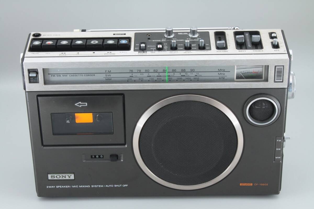 SONY CF-1980☆ Sony CF-1980 Vintage Mono Radio Cassette Recorder 1974 Very