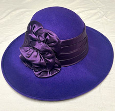 Giovannio Women s Purple Wool Derby Hat