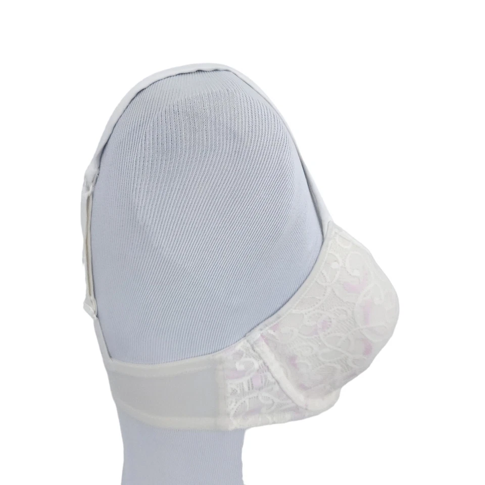 Sujetador de encaje DKNY 32DD con aros rosa crema bonito sujetador Foto 3 de 4