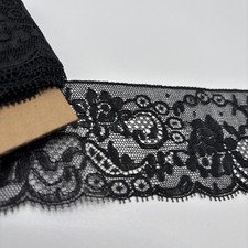 5 Yards Black 2 1/4" Wide Vintage Lace D2-1