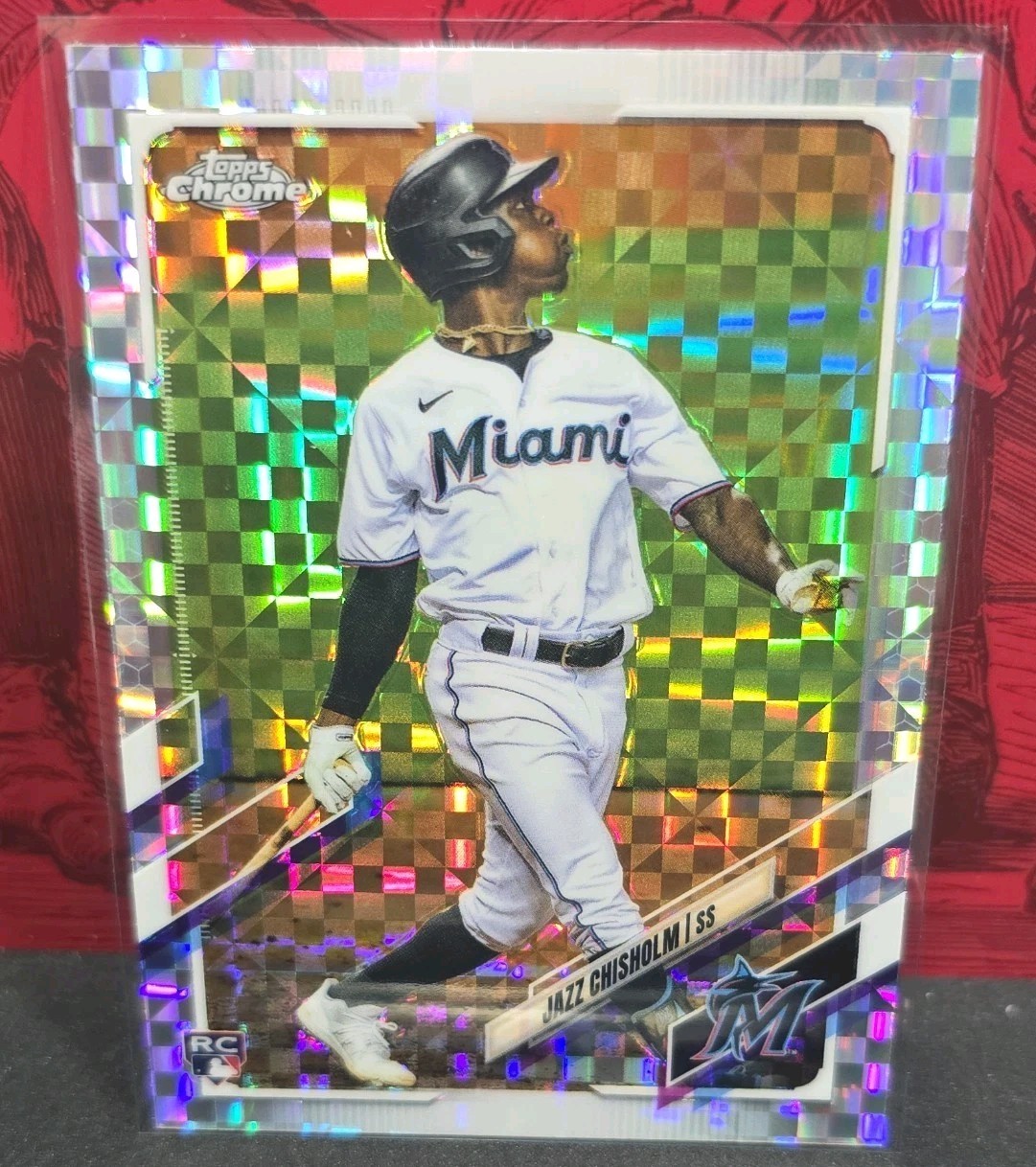 2021 Topps Chrome - Jazz Chisholm #144 X-Fractor Refractor (RC) Marlins Yankees