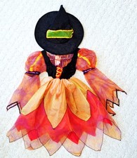 GIRLS HALLOWEEN FAIRY WITCH COSTUME WITH HAT